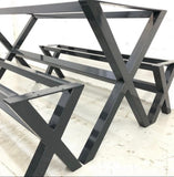 X leg bench frame - 400mm high x 300mm wide x various lengths (Copy)
