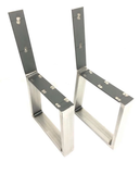Sherwood High Back Steel Bench Legs showing seat and backrest fixing plates